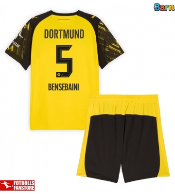 Borussia Dortmund Ramy Bensebaini #5 Hemmatröja Barn 2025-26 Kortärmad (+ Korta byxor)